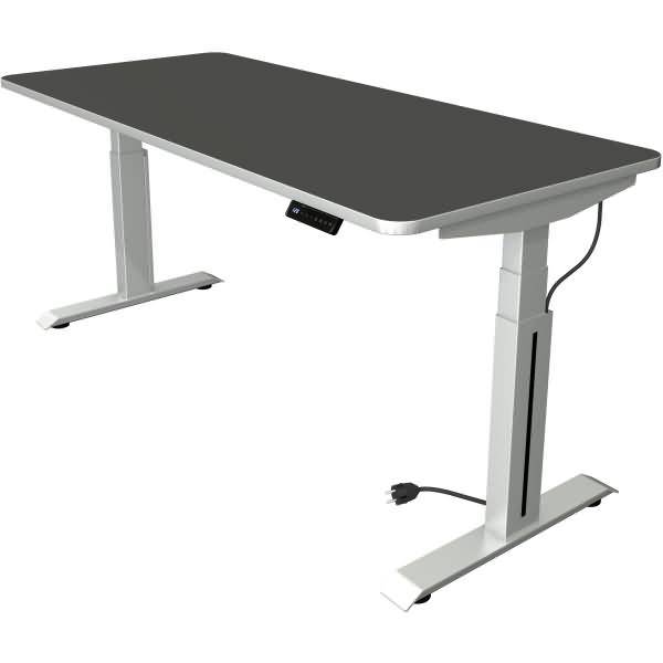 Sitz-/Stehtisch Move professional elektr. höhenverstellbar BxTxH 180x80x64-129cm silber/anthrazit