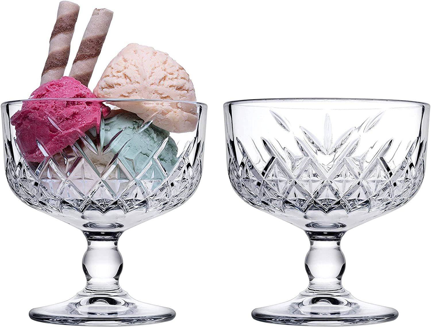Pasabahce Timeless 440211 Eiscreme Dessertschale im Kristalldesign 280 ml 2er Set