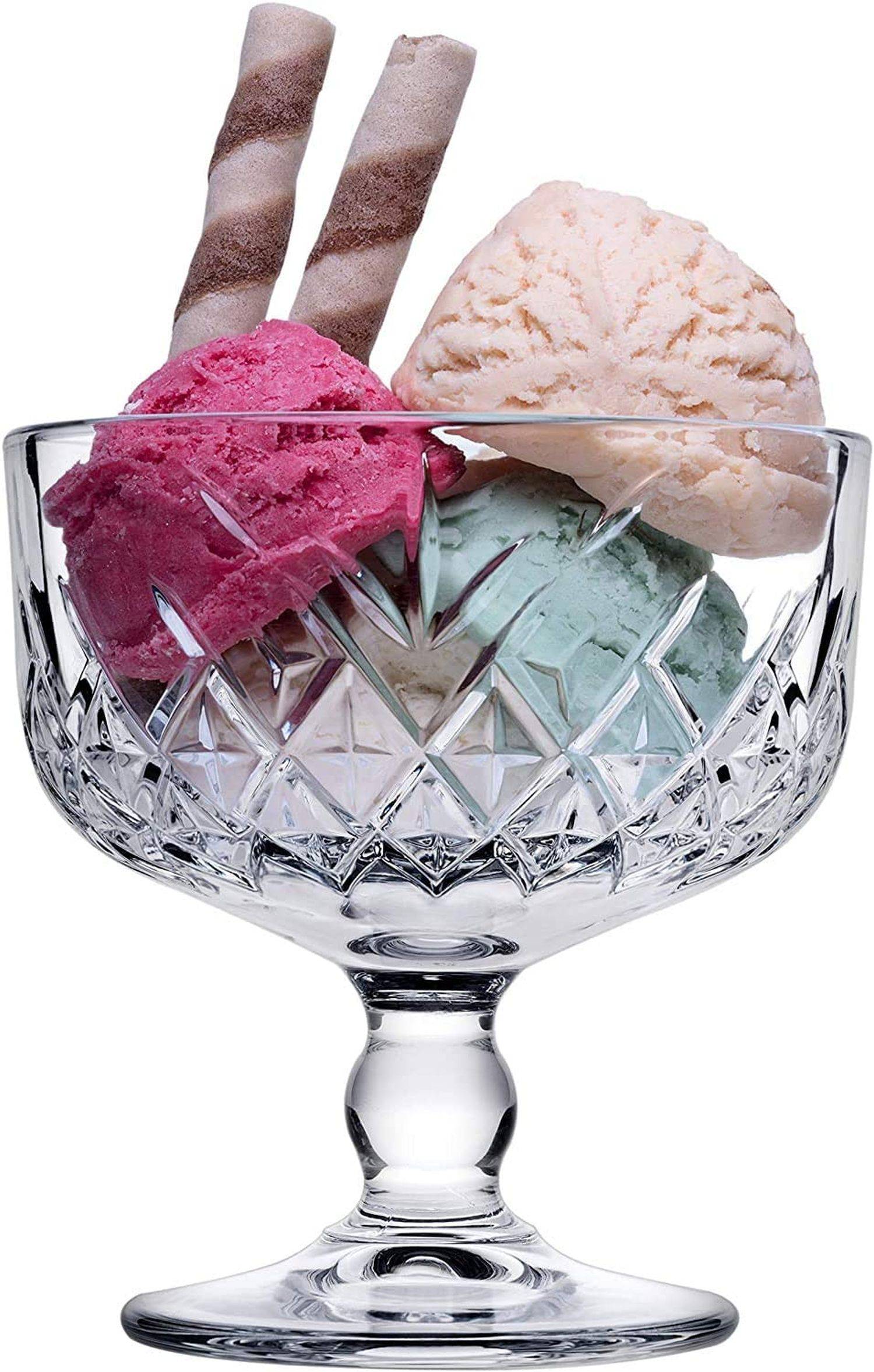 Pasabahce Timeless 440211 Eiscreme Dessertschale im Kristalldesign 280 ml 2er Set