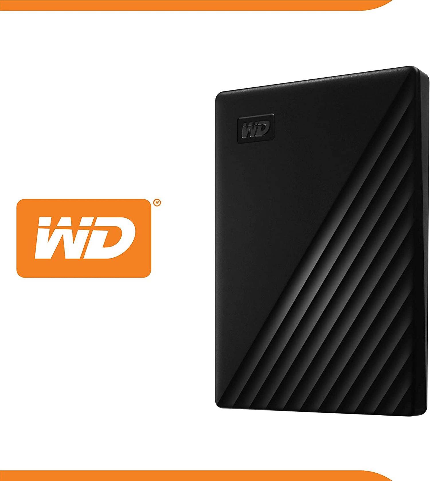WD My Passport externe Festplatte 2 TB Schlankes Design Schwarz - auch kompatibel mit PC, Xbox und PS4