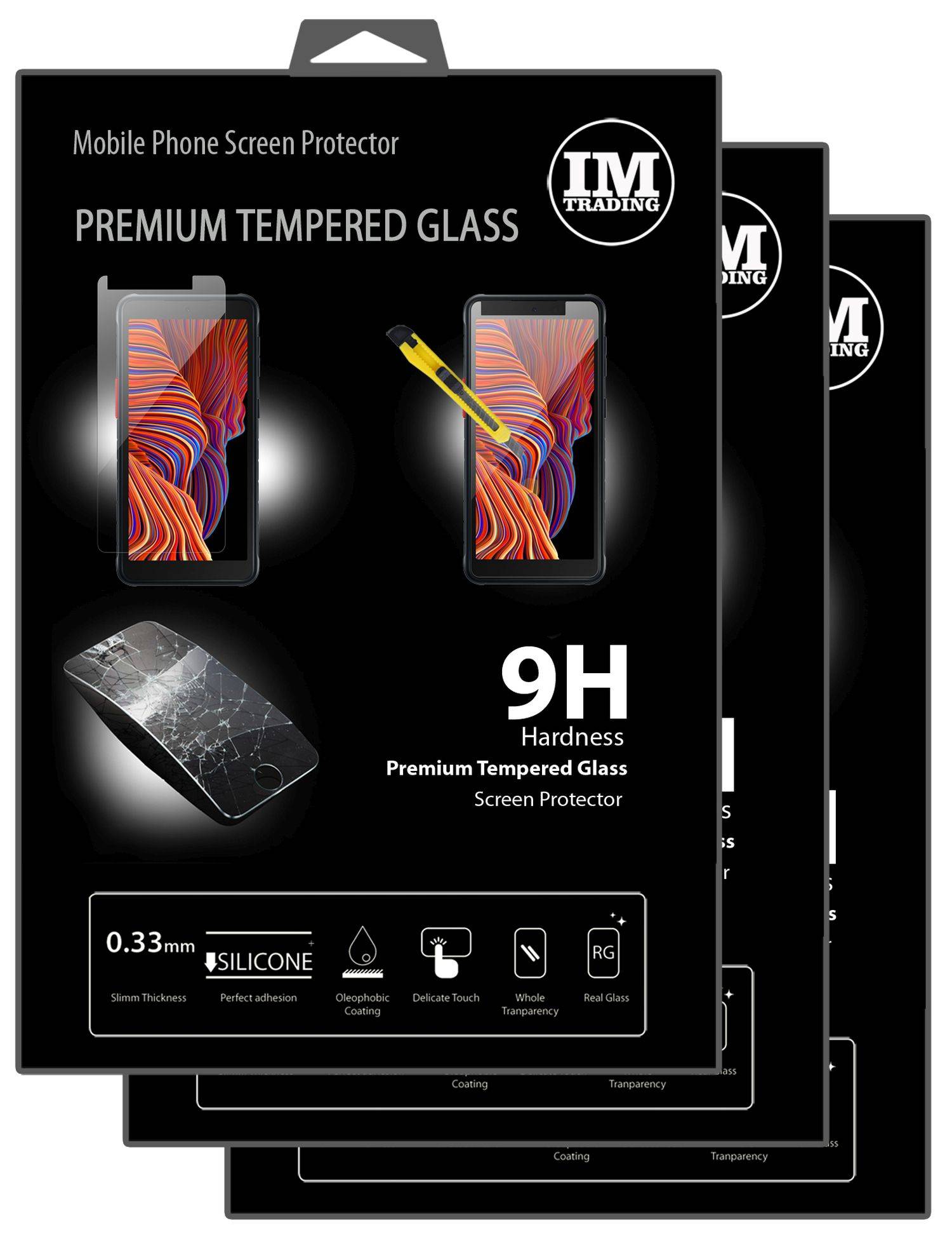 3X Schutz Glas 9H Tempered Glass Display Schutz Folie Display Glas Screen Protector für Samsung Galaxy Xcover 6 Pro