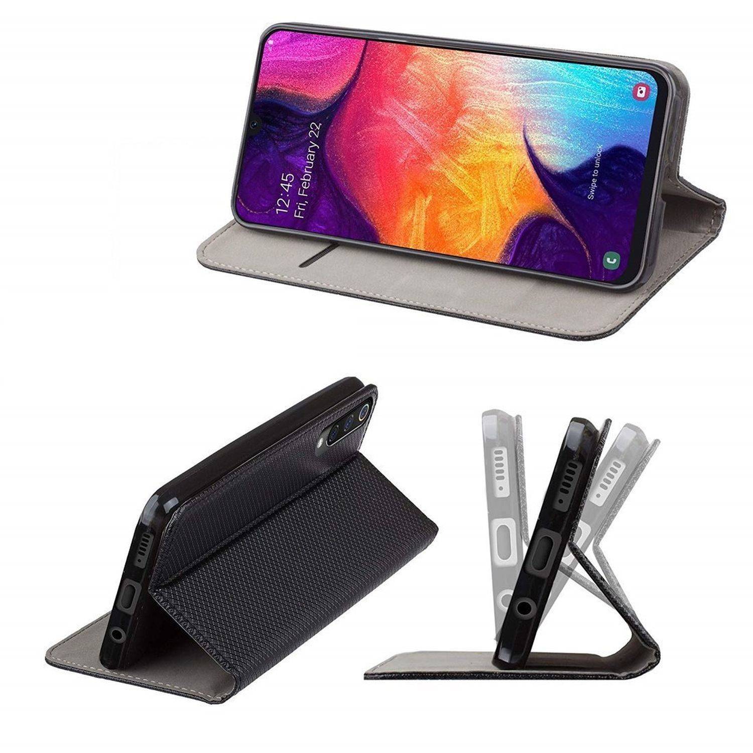 Buch Tasche "Smart" kompatibel mit Xiaomi Redmi 10c 4G Handy Hülle mit Standfunktion, Kartenfach Schwarz