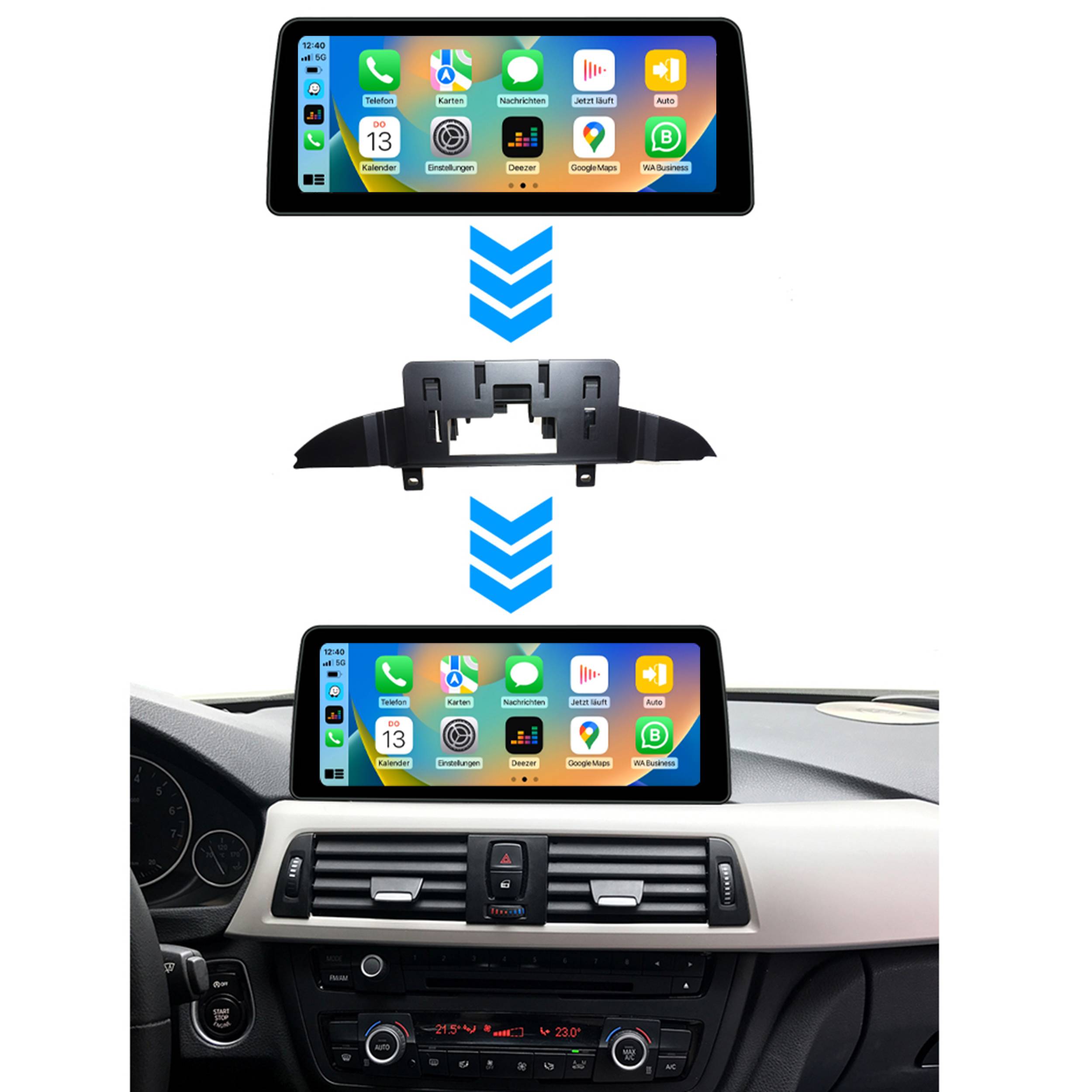 Für BMW F30 F31 F32 F34 F35 F36 NBT 12,3" Touchscreen Android GPS Navi Carplay