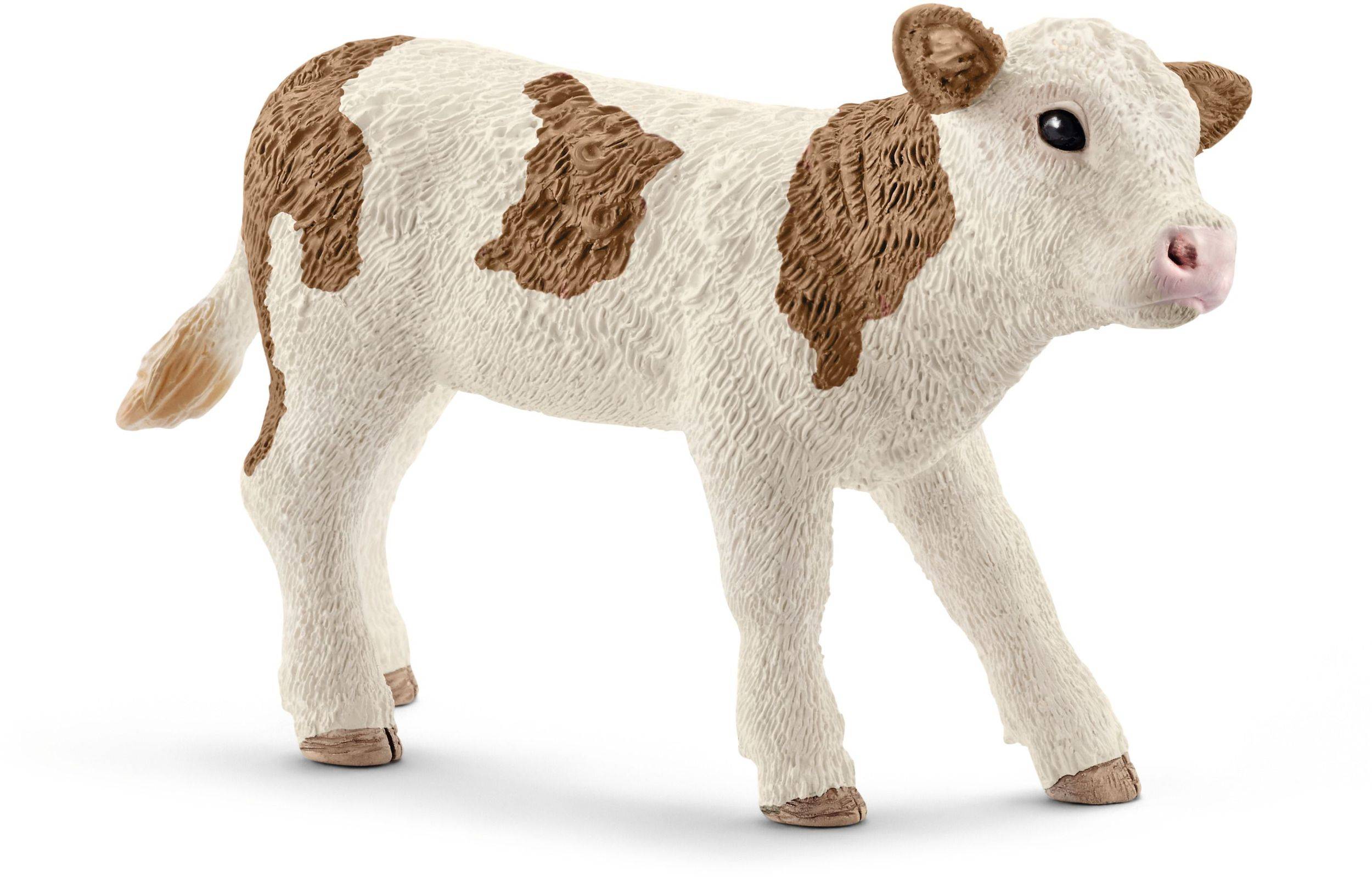 Schleich 13802 - Fleckvieh Kalb, mehrfarbig Neu & OVP