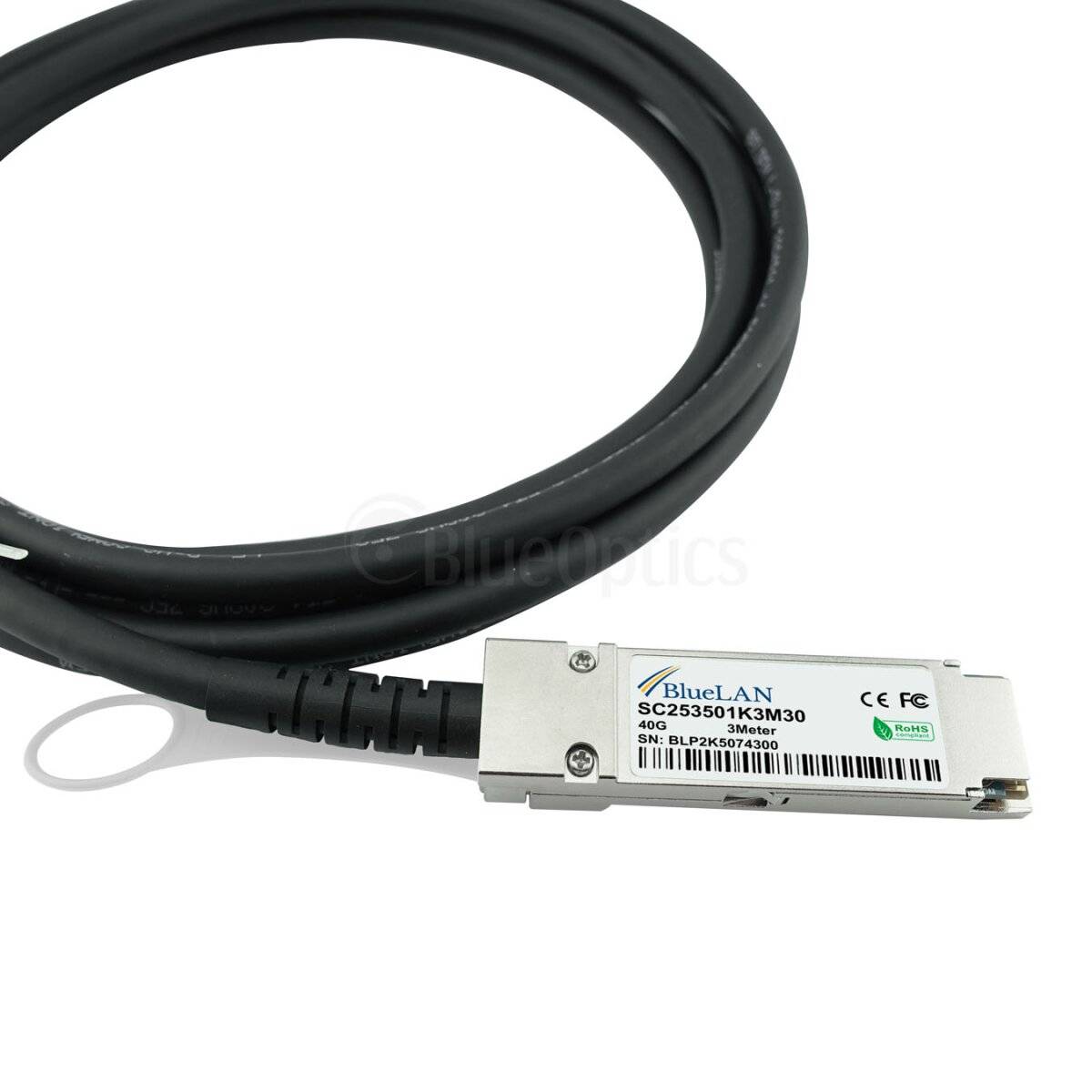 HPE JH700A kompatibles BlueLAN QSFP DAC SC253501K3M30