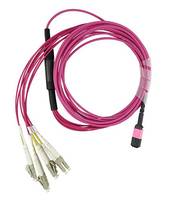 BLUEOPTICS - EMC CBL-MPO12-4LC-OM4-3M kompatibles MPO-4xLC Multimode OM4 Patchkabel 3 Meter