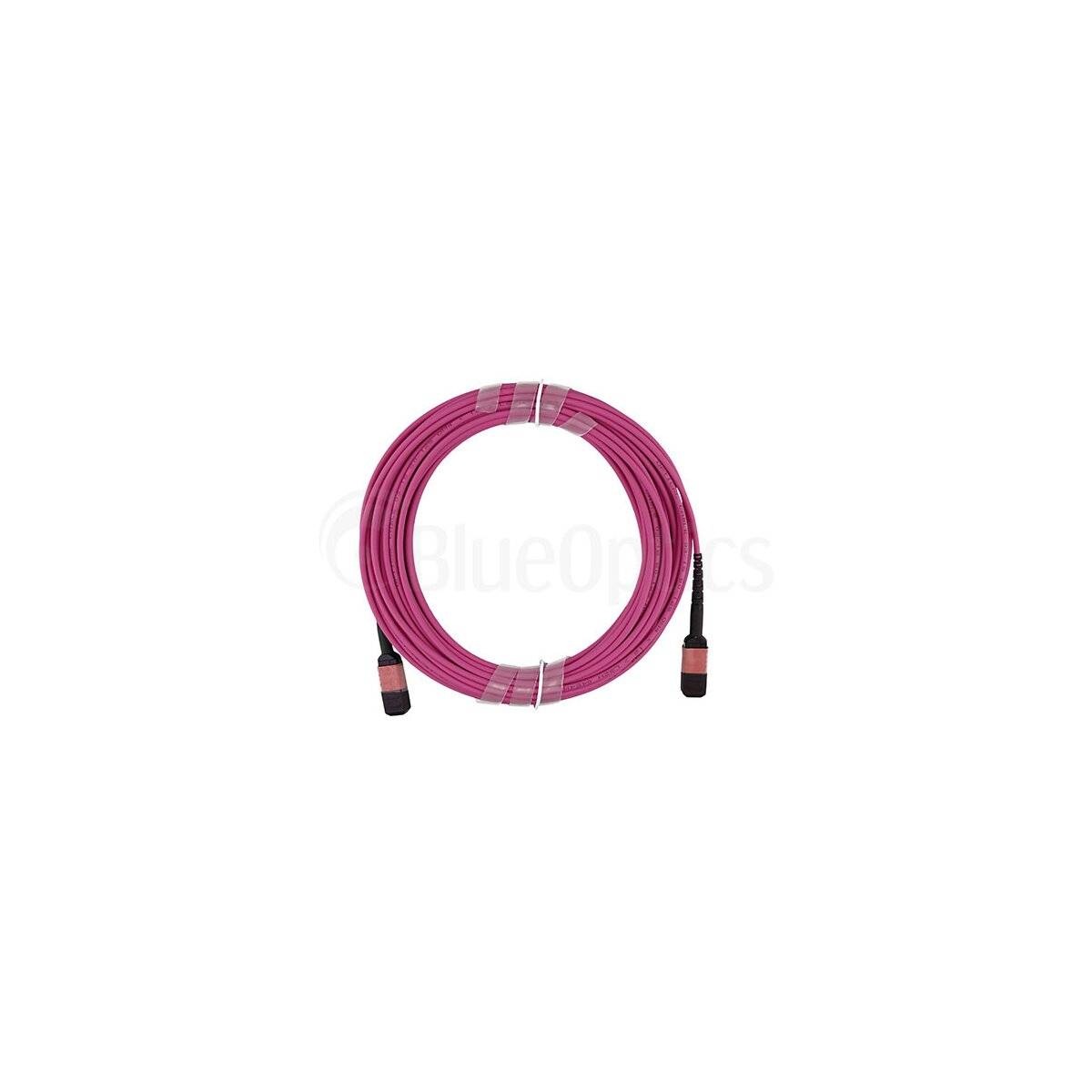 BlueOptics MPO LWL Kabel, 2 x MPO female, 12 Fasern, 50/125 µm, OM4, Belegung B, erikaviolett, 3,0 m