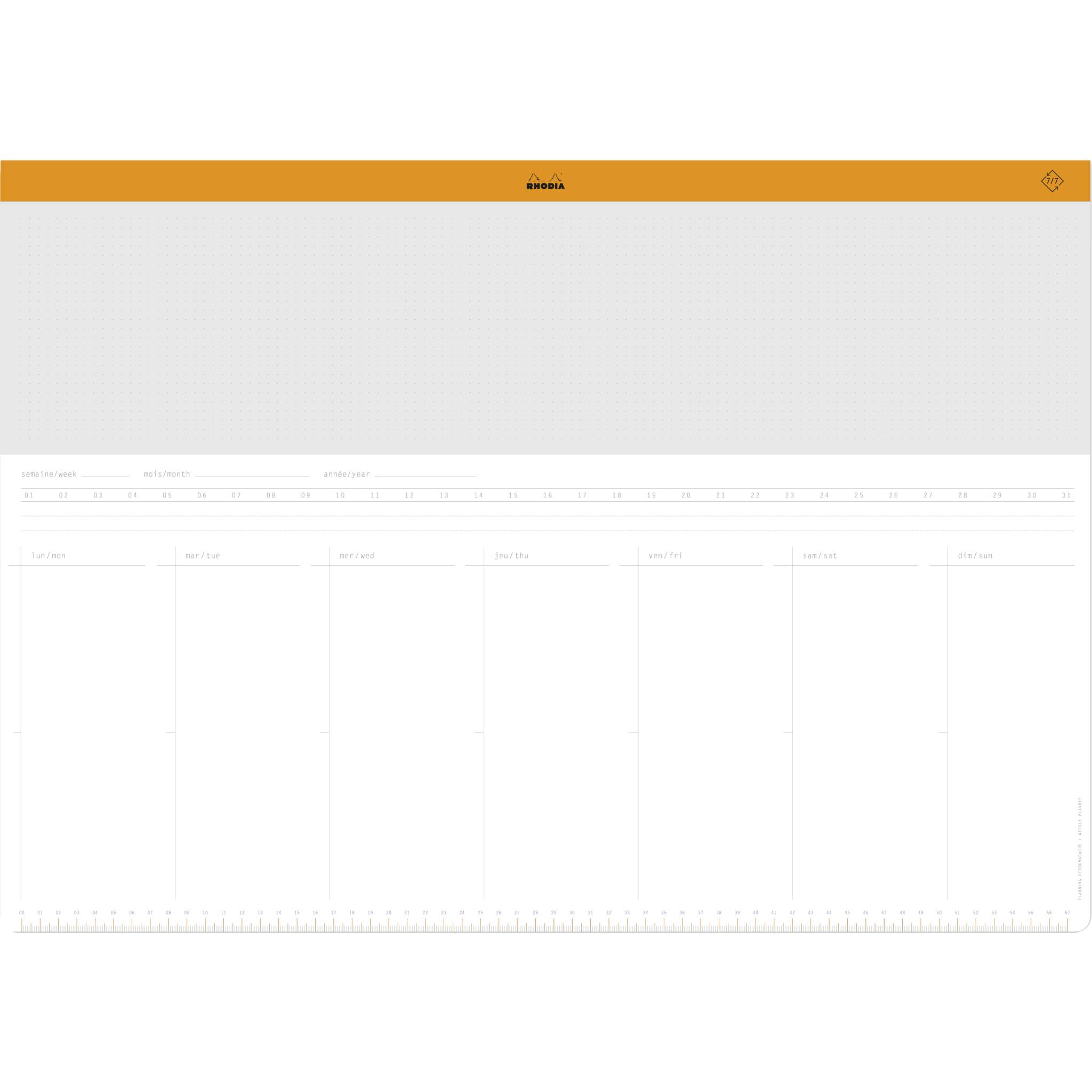 Rhodia Schreibunterlage A2 mit Wochenkalender Leinenrücken 30 Blatt - 194042C