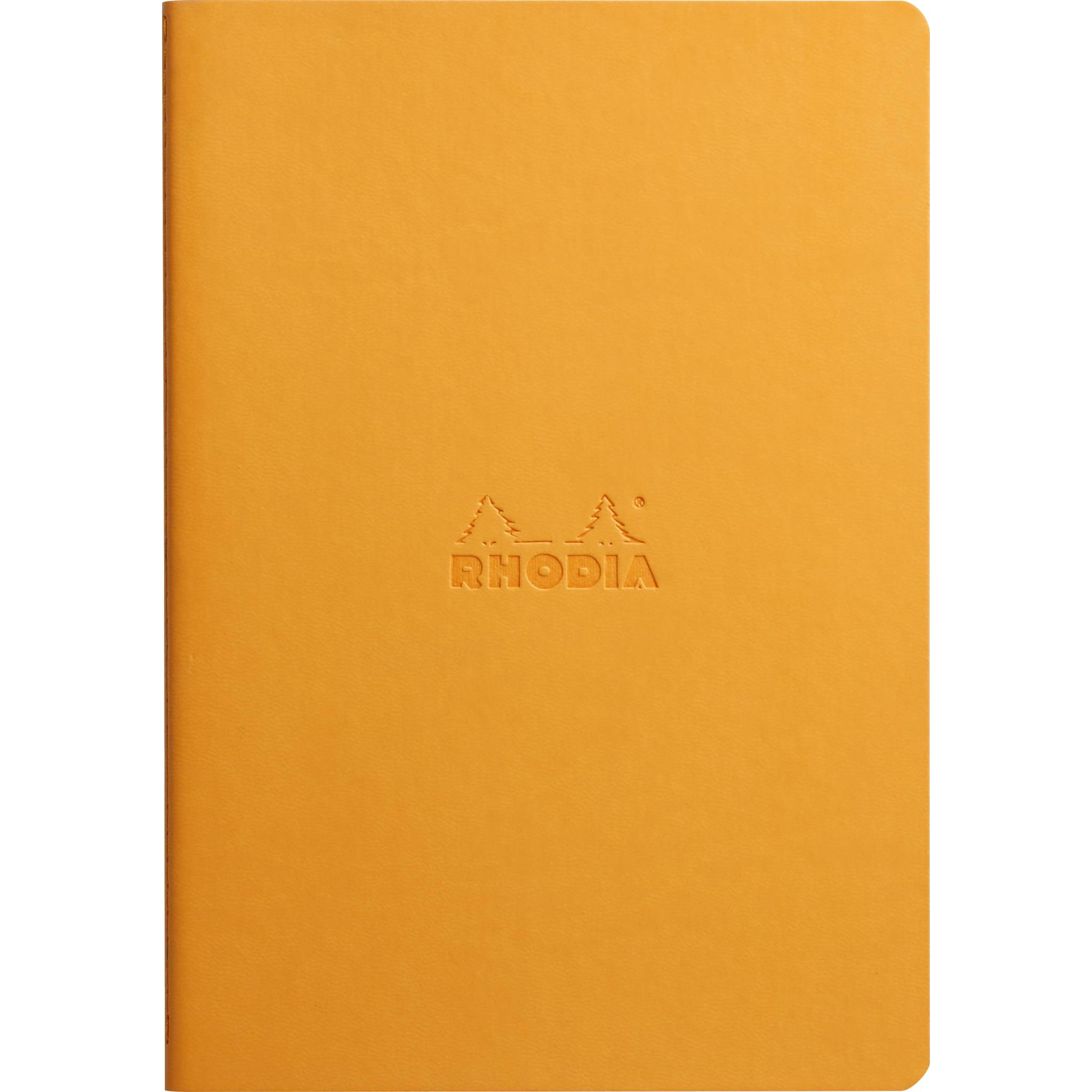 Rhodia Notizheft A5, 32 Bl liniert, Papier 90g elfenbein Orange 116415C