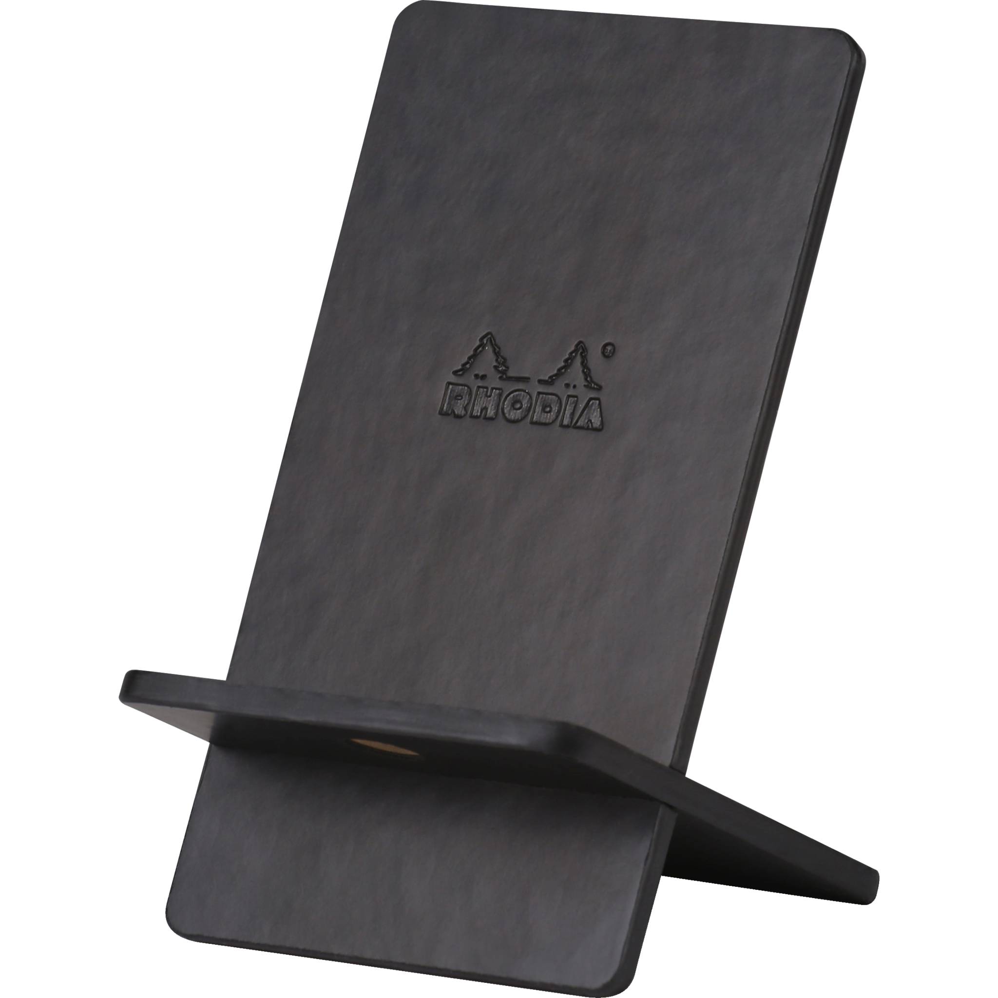 Rhodia Handyhalter italienischem Kunstleder 13x8x8,5 cm Schwarz 194409C