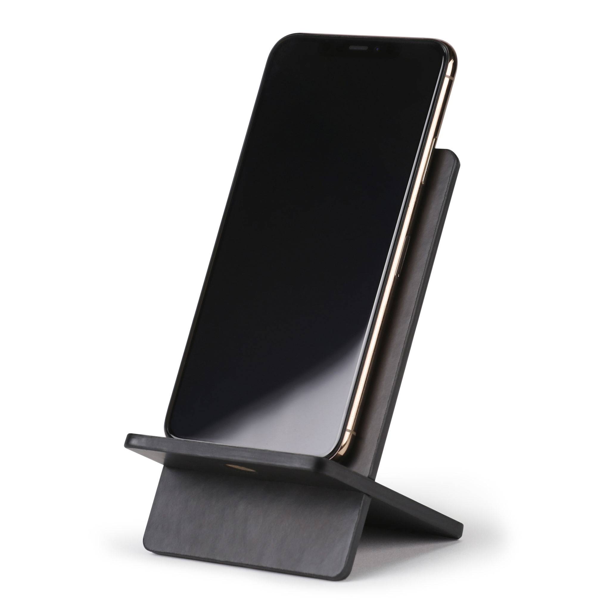 Rhodia Handyhalter italienischem Kunstleder 13x8x8,5 cm Schwarz 194409C