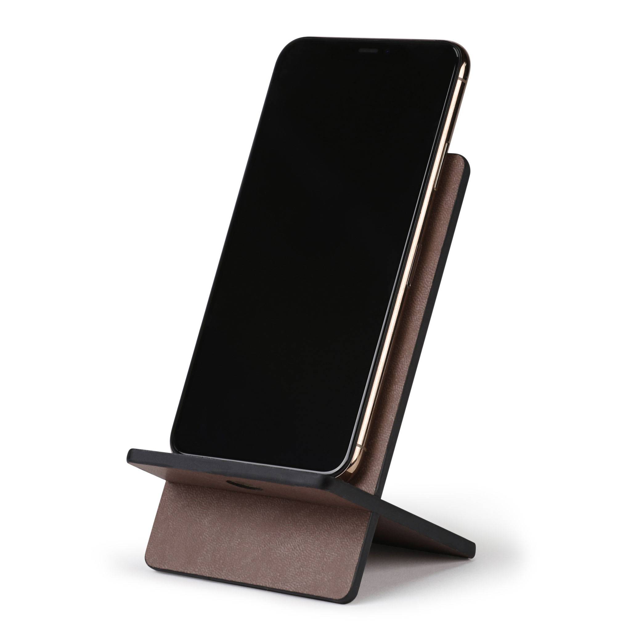 Rhodia Handyhalter italienischem Kunstleder 13x8x8,5 cm Schokoladenbraun 194410C