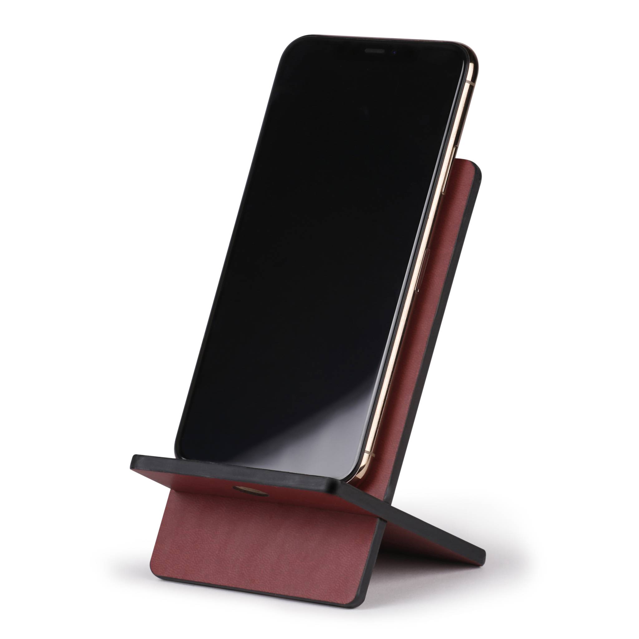 Rhodia Handyhalter italienischem Kunstleder 13x8x8,5 cm Weinrot 194413C