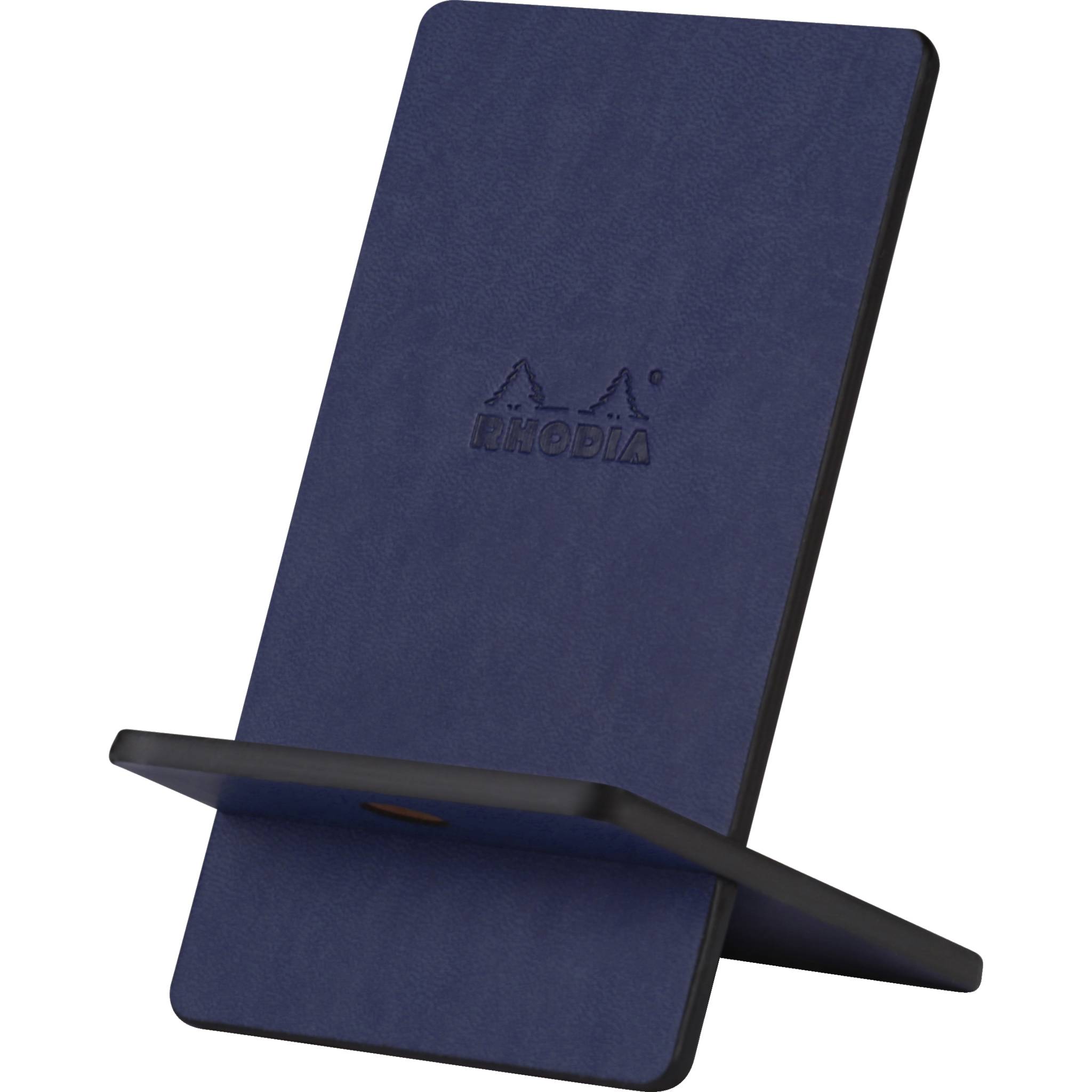 Rhodia Handyhalter italienischem Kunstleder 13x8x8,5 cm Mitternachtsblau 194423C