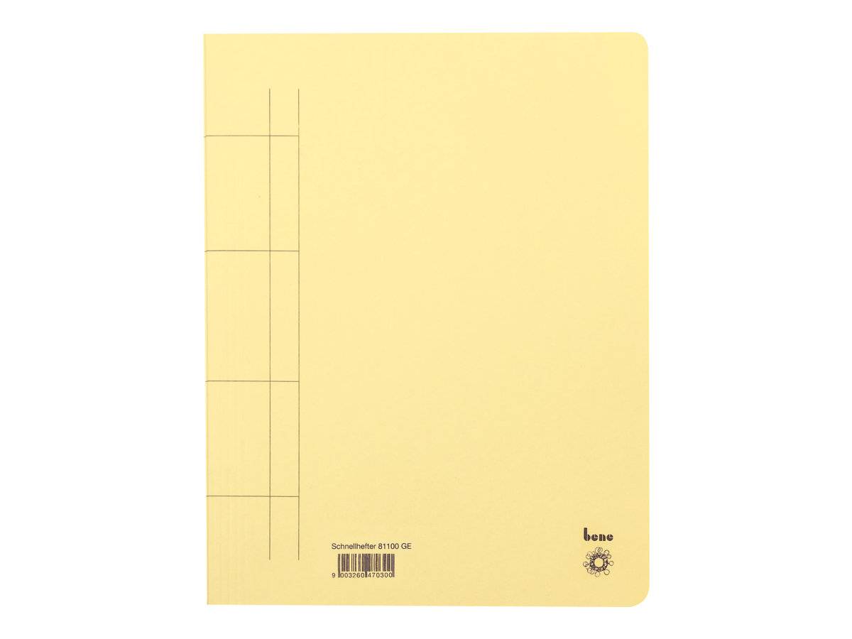 bene Schnellhefter Karton gelb DIN A4, 25 St.