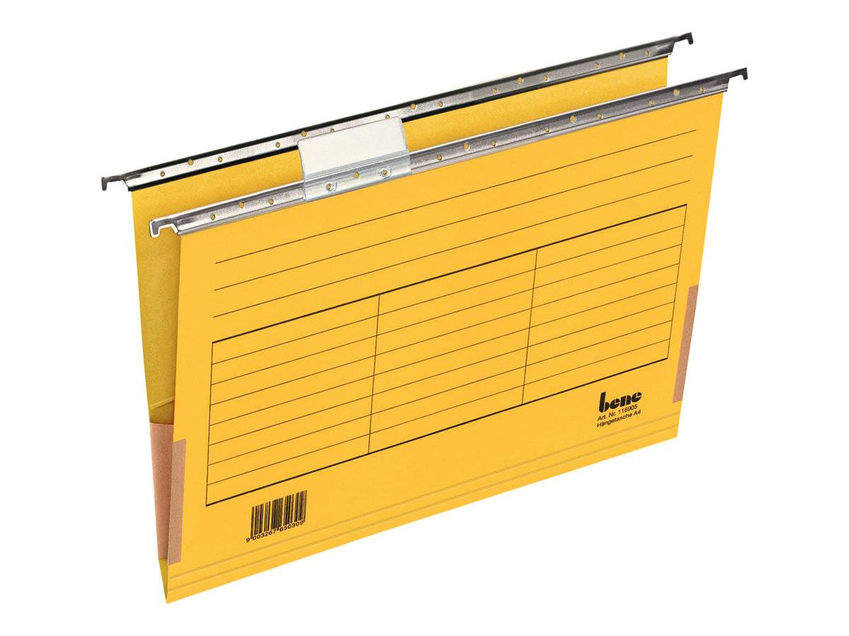 Bene Hängeregister - für A4 - mit Register - Gelb (Packung mit 5)