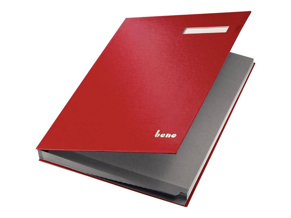 bene Unterschriftenmappe 19 Fächer rot, 1 St.