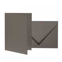 Artoz Papier 10 artoz Faltkarten mit Briefumschlägen Mosaic DIN B6 graphit - B6