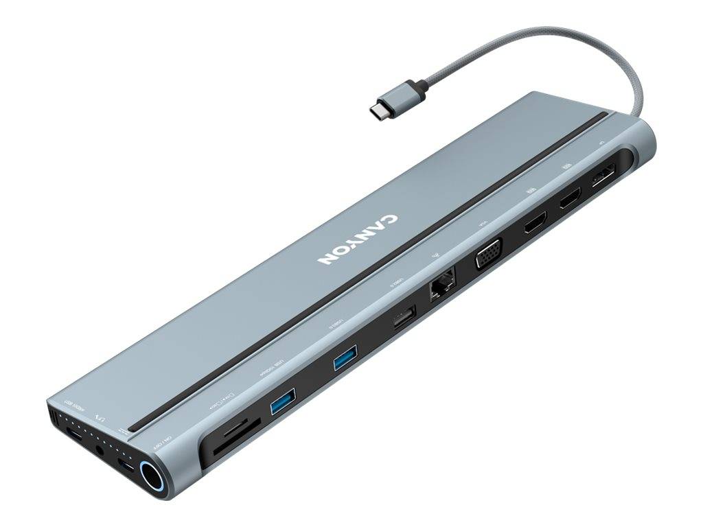 Canyon Dockingstation - USB-C - VGA, HDMI, DP - GigE