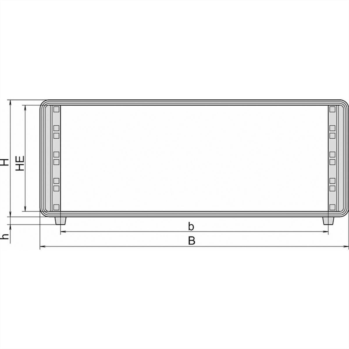 SCHROFF 19"-Gehäuse 3 HE - COMPTEC GEHAEUSE 3HE 500T