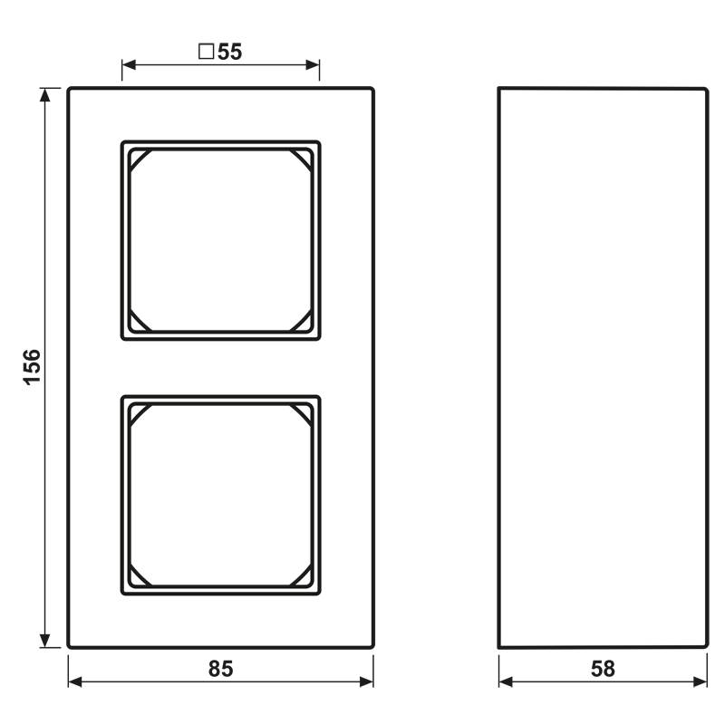 Jung Rahmen 28 mm A 5582 HBF WW