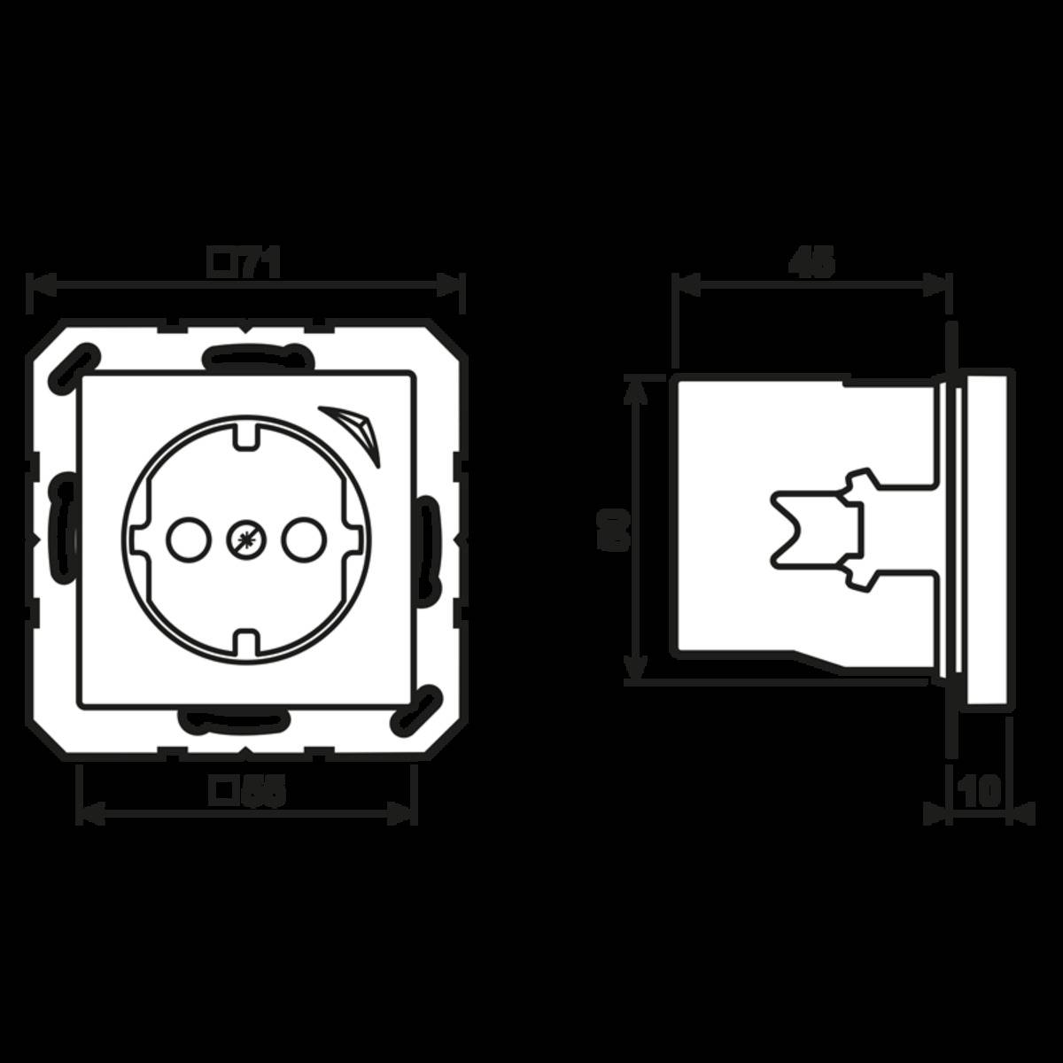 Jung SCHUKO Steckdose BT A 1521 SE SW