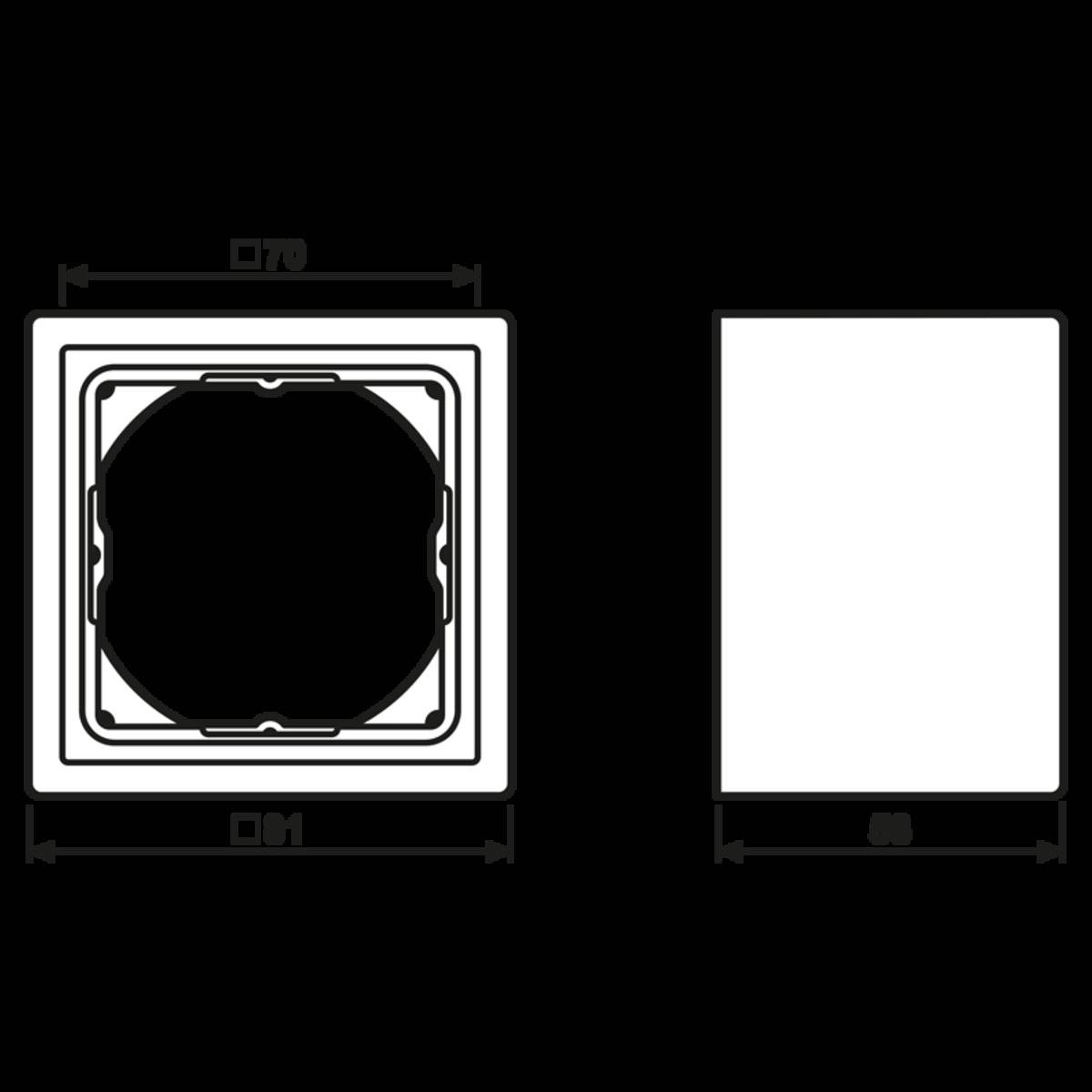 Jung Rahmen 28 mm LS 981 HBF WW