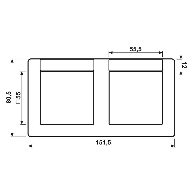Jung Rahmen 2-fach ws ABAS 5820 NA
