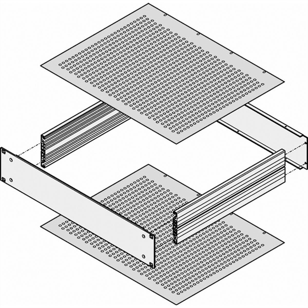 SCHROFF Abdeckbleche - ABDECKBLECH 400T PERFORIERT