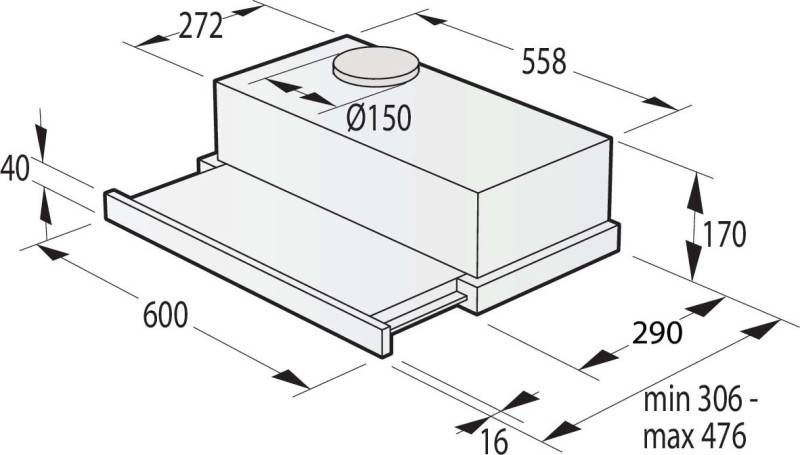 Gorenje Flachschirmhaube TH 62E4X si