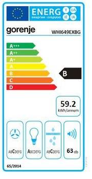 Gorenje Kaminhaube kopffrei WHI 649 EXBG sw