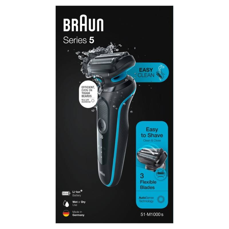 3 Stück BRAUN Rasierer 5 51-M1000s sw/mint