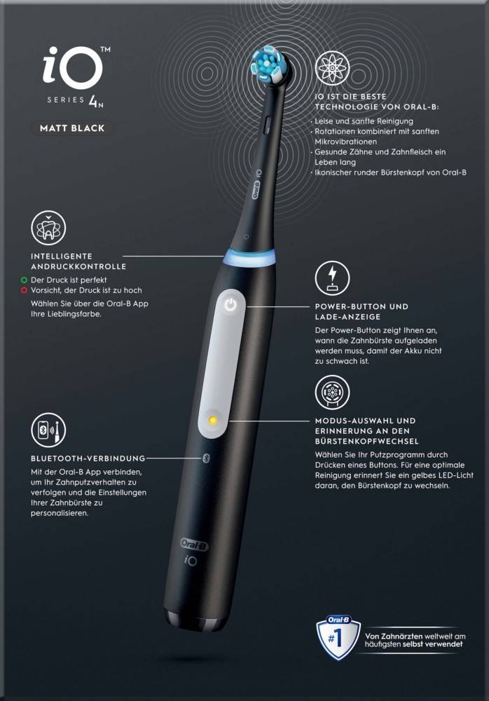 ORAL-B Zahnbürste+Etui iO 4 +Reiseetui sw