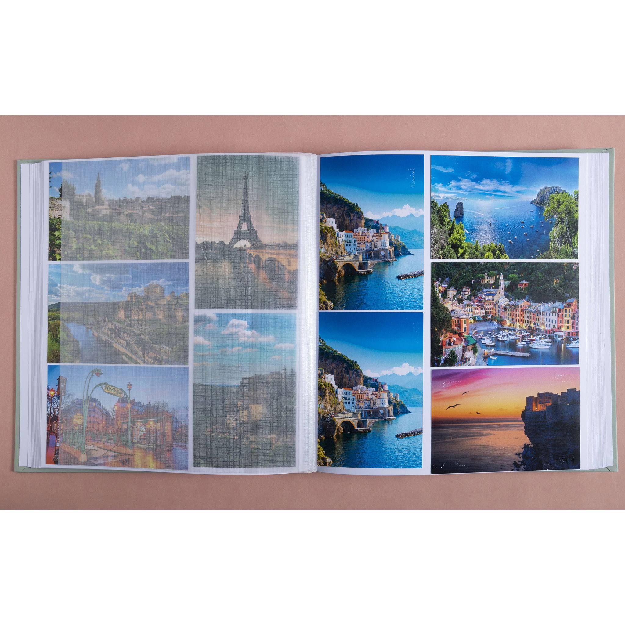 Exacompta Fotoalbum 60 Seiten weiß, 29x32cm, Ellipse grau - Grün - 16263E