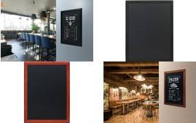 Securit Kreidetafel UNIVERSAL, mit Holzrahmen, buche Rahmen aus lackiertem Hartholz, Rahmenprofil geriffelt,