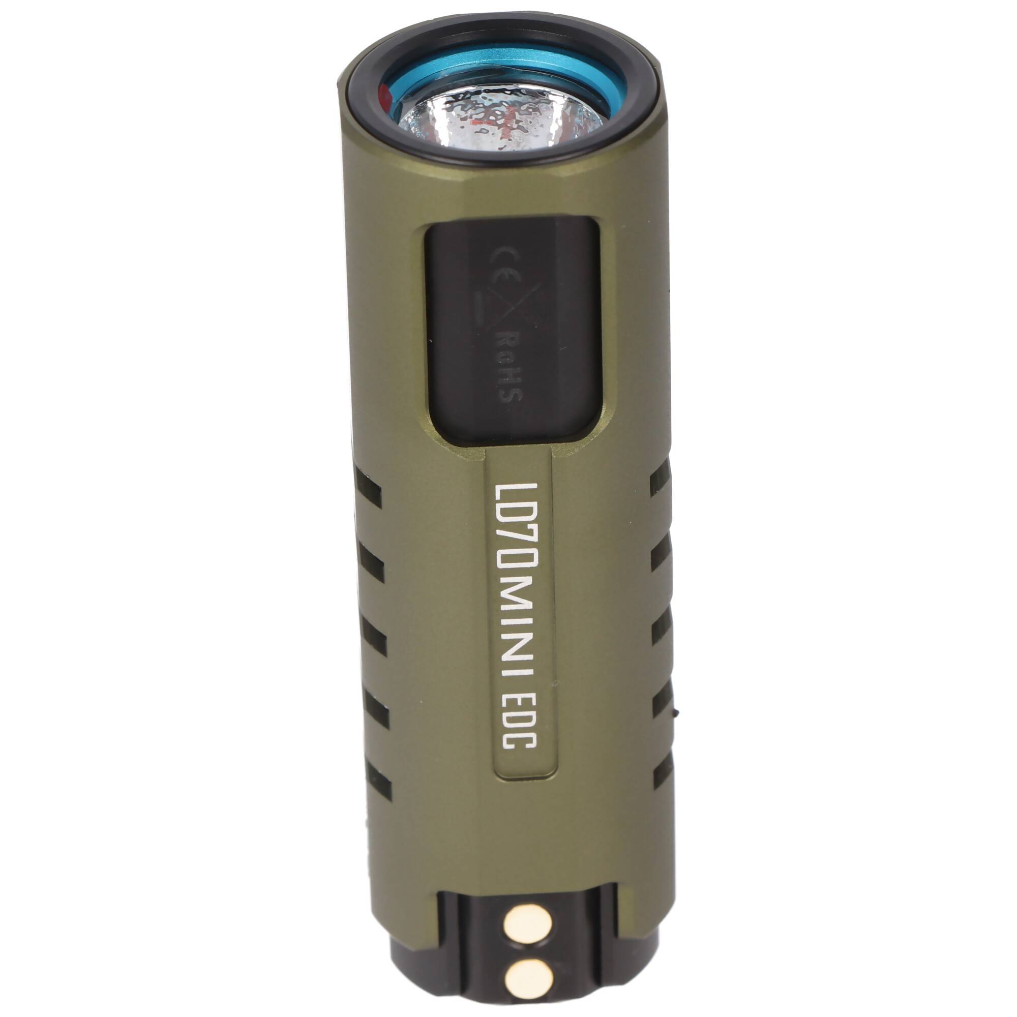 Imalent LD70 Mini EDC LED-Taschenlampe grün mit 4000 Lumen, Leuchtweite max. 203 Meter