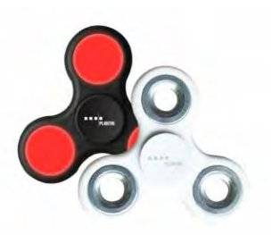 PLANTIN - Ultron 130639, Fidget spinner, Schwarz, Metallisch, Rot, Weiß, Kunststoff, 30 g