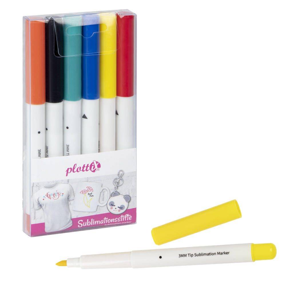 Plottix 6 Sublimationsstifte für Schneideplotter 6 St. farbsortiert