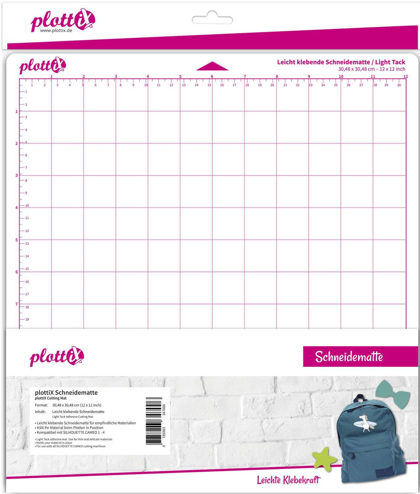 Plottix Schneidematte für Schneideplotter leicht klebend 305 x mm