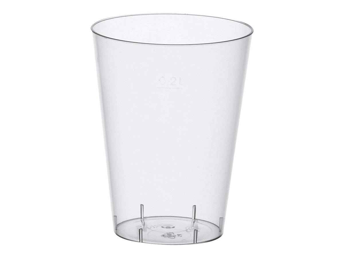 PAPSTAR - Tasse - Grösse 7.5 cm - Höhe 9.7 cm - 0.2 L - Einweg - kristallklar (Packung mit 50)