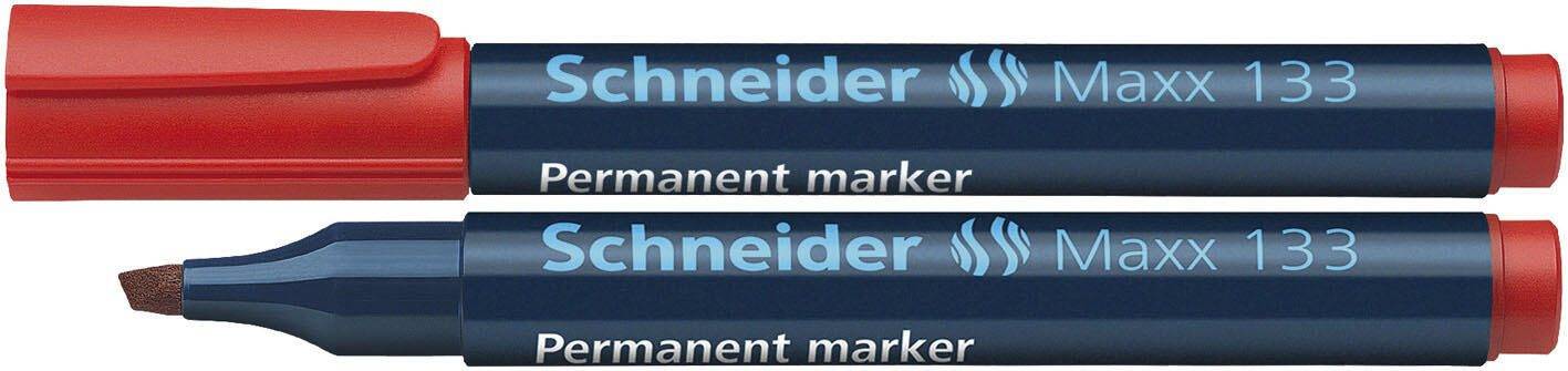 Schneider Schreibgeräte Schneider Pen Maxx 133 - Rot - Meißel - Schwarz - Rot - Medium - 1 mm - 4 mm