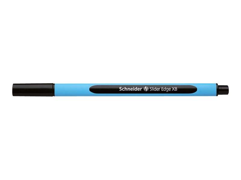 Schneider Kugelschreiber Slider Edge hellblau/schwarz, Schreibfarbe: schwarz, 10 St.
