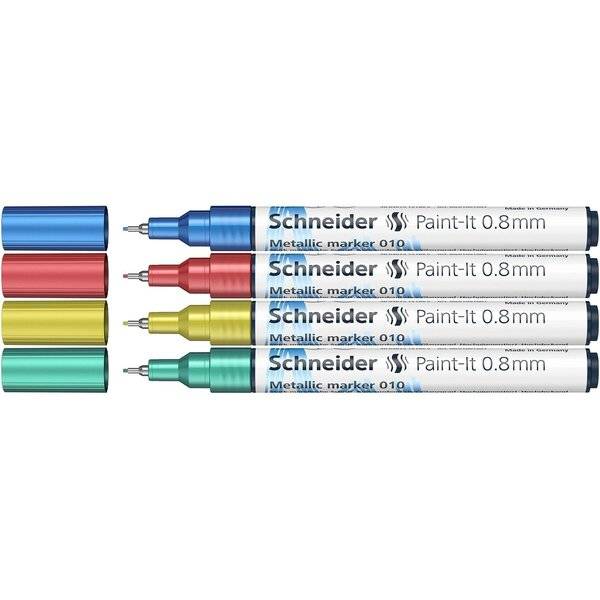 Metallicmarker Paint-It 010 - 0,8 mm 4 Stück sortiert Set 2.
