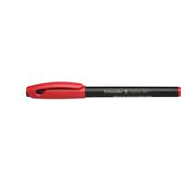 Roter Sharpie-Permanentmarker mit schwarzem Schaft auf weißem Hintergrund.