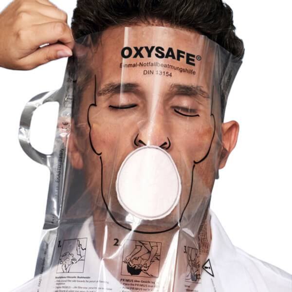 OXYSAFE Notfallbeatmungshilfe,Mund-zu-Mund-Beatmungshilfe senkt das