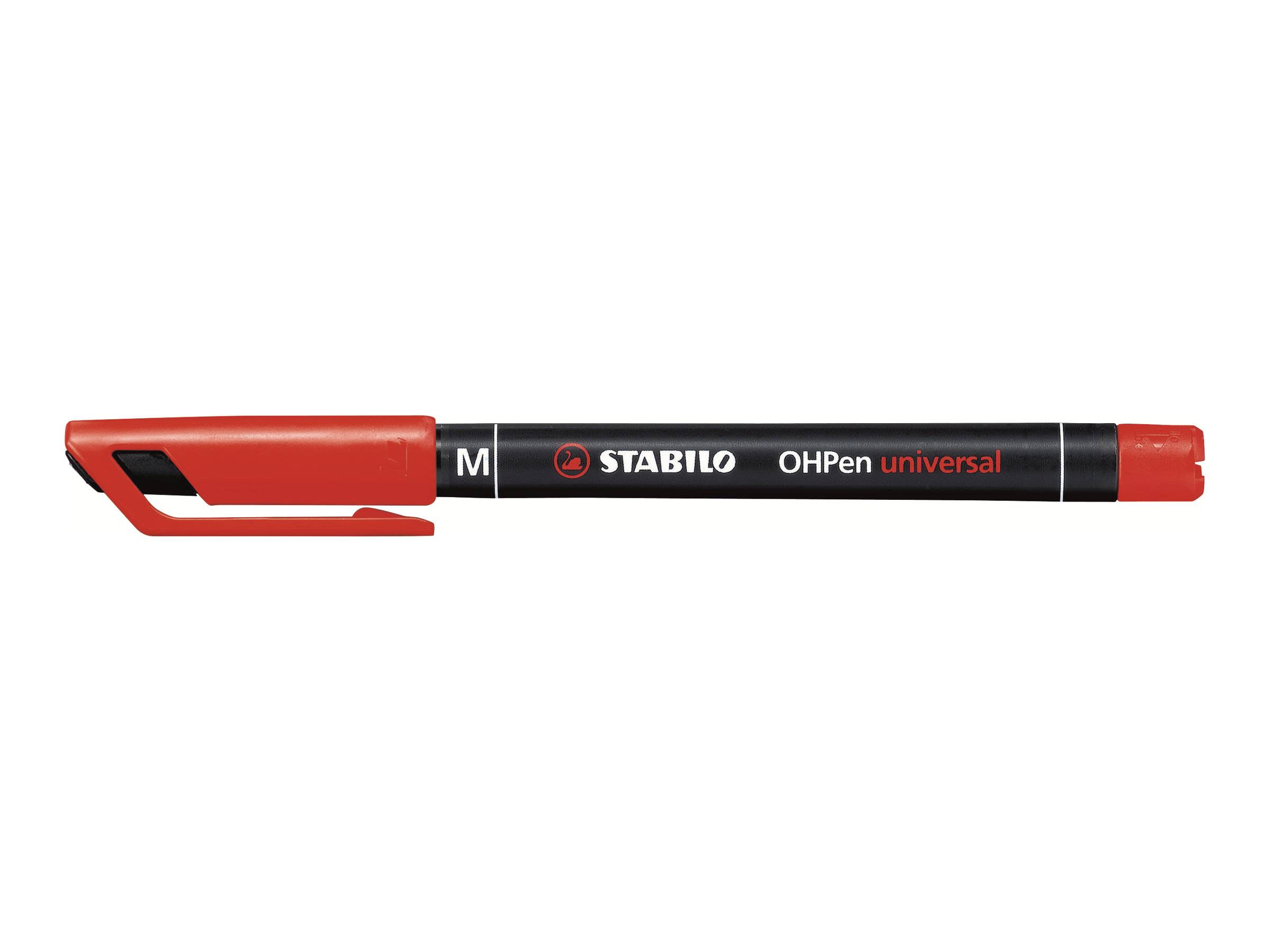STABILO OHPen universal Folienstifte rot 1,0 mm permanent, 10 St.