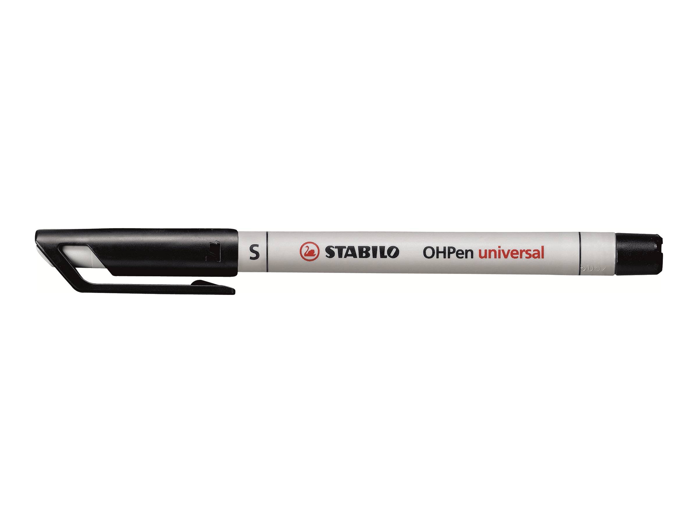 STABILO OHPen universal Folienstifte schwarz 0,4 mm non-permanent, 10 St.