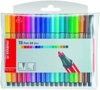 10 STABILO Pen 68 Filzstifte rot