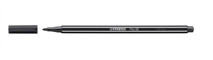 10 STABILO Pen 68 Filzstifte schwarz