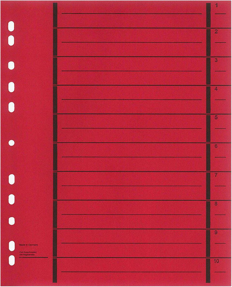 Wekre 50 Trennblätter rot